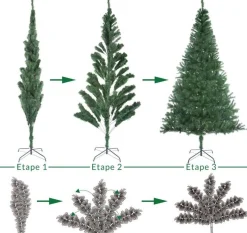 Casaria Kunst Kerstboom, 180 Cm, Standaard, Met Verlichting, 120 X Led Fashion