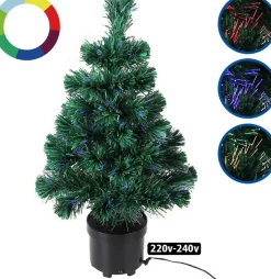 Merkloos Kunstkerstboom - 65 X 35 Cm - Groen - Met Verlichting Discount