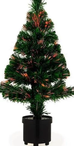 Merkloos Kunstkerstboom - 65 X 35 Cm - Groen - Met Verlichting Discount