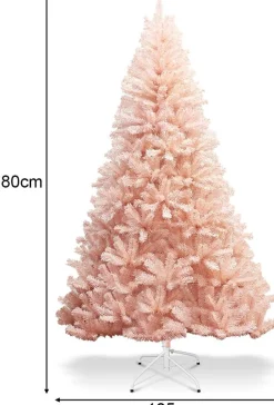 Costway Kunstkerstboom Metalen Standaard - Pvc Naalden - Kerstmis - Kerstboom - 180 Cm Discount