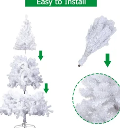 Merkloos Kunstkerstboom Premium Pvc Kerstboom – Hoogte 180 Cm Volle Kerstboom Eenvoudige Opbouw Clearance