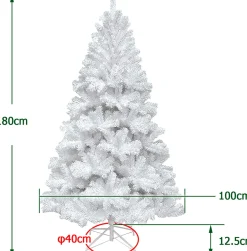 Merkloos Kunstkerstboom Premium Pvc Kerstboom – Hoogte 180 Cm Volle Kerstboom Eenvoudige Opbouw Clearance
