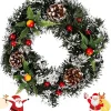 Selwo Kerstkransen>Kunstkerstkrans Voor De Voordeur, Kerstslinger, 30 Cm, Kerstkrans, Deurkrans, Bessenkrans, Kerstdecoratie Voor Deuren, Bomen, Muren En Ramen