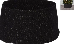 Merkloos Kunststof Kerstboomrok/Kerstboommand Zwart 57 Cm Voor Kerstbomen Van 150-180 Cm New