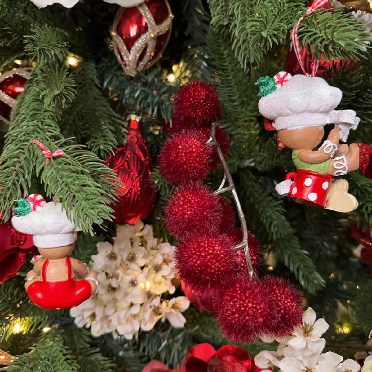 Kurt S. Adler Kerstboomversieringen> Kerstornament - Gingerbread Mannetjes Chocolademelk - Set Van 2 - Bruin Wit - 10Cm