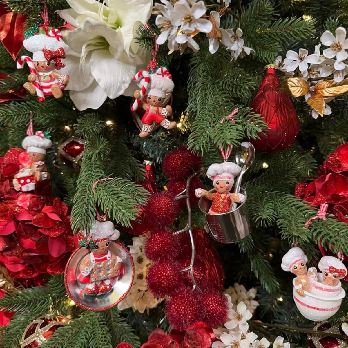 Kurt S. Adler Kerstboomversieringen> Kerstornament - Gingerbread Mannetjes Chocolademelk - Set Van 2 - Bruin Wit - 10Cm