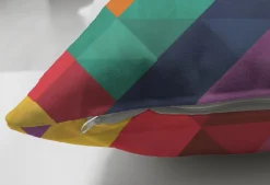 De Groen Home Kerstkussens>Kussenhoes 2 Stuks - Velvet -Gekleurde Rechthoeken - 45X45 - Fluweel Kussensloop - Aan Beide Zijden Bedrukt