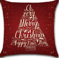 By Javy Kerstkussens>Kussenhoes Kerst - Boom - Kussenhoes - Kerst - 45X45 Cm - Sierkussen - Polyester