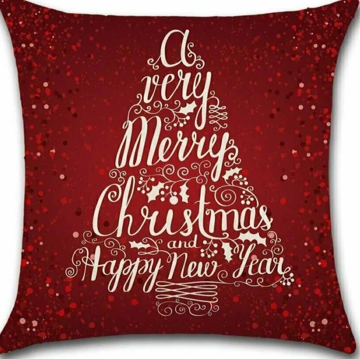 By Javy Kerstkussens>Kussenhoes Kerst - Boom - Kussenhoes - Kerst - 45X45 Cm - Sierkussen - Polyester