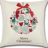 By Javy Kerstkussens>Kussenhoes Kerst - Kerstklok - Kussenhoes - Kerst - 45X45 Cm - Sierkussen - Polyester