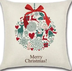 By Javy Kerstkussens>Kussenhoes Kerst - Kerstklok - Kussenhoes - Kerst - 45X45 Cm - Sierkussen - Polyester