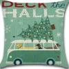 By Javy Kerstkussens>Kussenhoes Kerst - Volkswagen Familie Boom - Kussenhoes - Kerst - 45X45 Cm - Sierkussen - Polyester