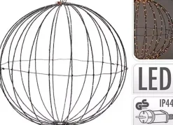 ecd-Germany Led Glow Ball O 60Cm Met 400 Leds Extra Warm Wit Gemaakt Van Metaal Online