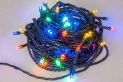 Globall Concept Guirlandes>Led Guirlande - 300 Veelkleurige Lampen - Groene Draad - Modulator - 20M - 31V