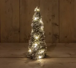 Anna's Collection Led Kegel Kerstbomen - 2X Stuks - Besneeuwd - 40 En 60 Cm - Kerstverlichting Best