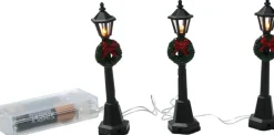 Banzaa Kerststallen>Led Kerstdorp Verlichting Lantaarn Set 3 Stuks