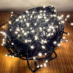 Solistech Led Kerstverlichting Buiten - 60M - Verlengbaar (T/M 120M) - 600 Lichtpuntjes - Ip44 Waterbestendig - Warmwit 2700K - Donkergroene Kabel - Kerst Verlichting Voor Binnen En Buiten - Zeer Energiezuinig 7,2W Online