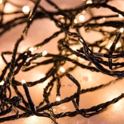 Solistech Led Kerstverlichting Buiten - 60M - Verlengbaar (T/M 120M) - 600 Lichtpuntjes - Ip44 Waterbestendig - Warmwit 2700K - Donkergroene Kabel - Kerst Verlichting Voor Binnen En Buiten - Zeer Energiezuinig 7,2W Online