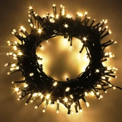 Solistech Led Kerstverlichting Buiten - 30M - Verlengbaar (60M/90M/120M) - 300 Lichtpuntjes - Ip44 Waterbestendig - Warmwit 2700K - Donkergroene Kabel - Kerst Verlichting Voor Binnen En Buiten - Zeer Energiezuinig 3,6W Cheap