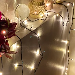 Solistech Led Kerstverlichting Buiten - 30M - Verlengbaar (60M/90M/120M) - 300 Lichtpuntjes - Ip44 Waterbestendig - Warmwit 2700K - Donkergroene Kabel - Kerst Verlichting Voor Binnen En Buiten - Zeer Energiezuinig 3,6W Cheap