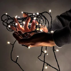 Solistech Led Kerstverlichting Buiten - 120M - 1200 Lichtpuntjes - Ip44 Waterbestendig - Warmwit 2700K - Donkergroene Kabel - Kerst Verlichting Voor Binnen En Buiten - Zeer Energiezuinig 14,4W Cheap