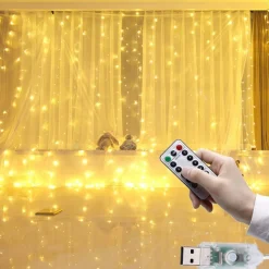 Merkloos Led Kerstverlichting Lichtgordijn - 3 Meter - Warm Wit - 300 Lichten Cheap