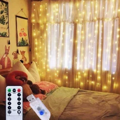 Merkloos Led Kerstverlichting Lichtgordijn - 3 Meter - Warm Wit - 300 Lichten Cheap