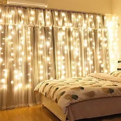 Merkloos Led Kerstverlichting Lichtgordijn - 3 Meter - Warm Wit - 300 Lichten Cheap