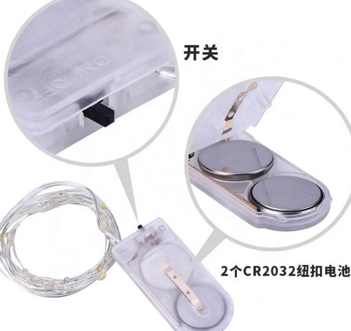 Wondersathome Kersthanger>Led Lampjes - Kerstlampjes - Kerstverlichting - 20 Warm Wit Lampjes - 2 Meter - Inclusief Batterijen - Lichtsnoer - Sfeerverlichting - Draadverlichting -