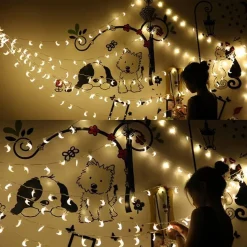 Brill-ligfut Led Lampjes Slinger - Maantjes - 6 Meter - 40 Lichtjes - Werkt Op Batterijen - Knipperfunctie - Slaapkamer - Kerstverlichting Best
