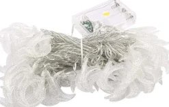 Brill-ligfut Led Lampjes Slinger - Maantjes - 6 Meter - 40 Lichtjes - Werkt Op Batterijen - Knipperfunctie - Slaapkamer - Kerstverlichting Best