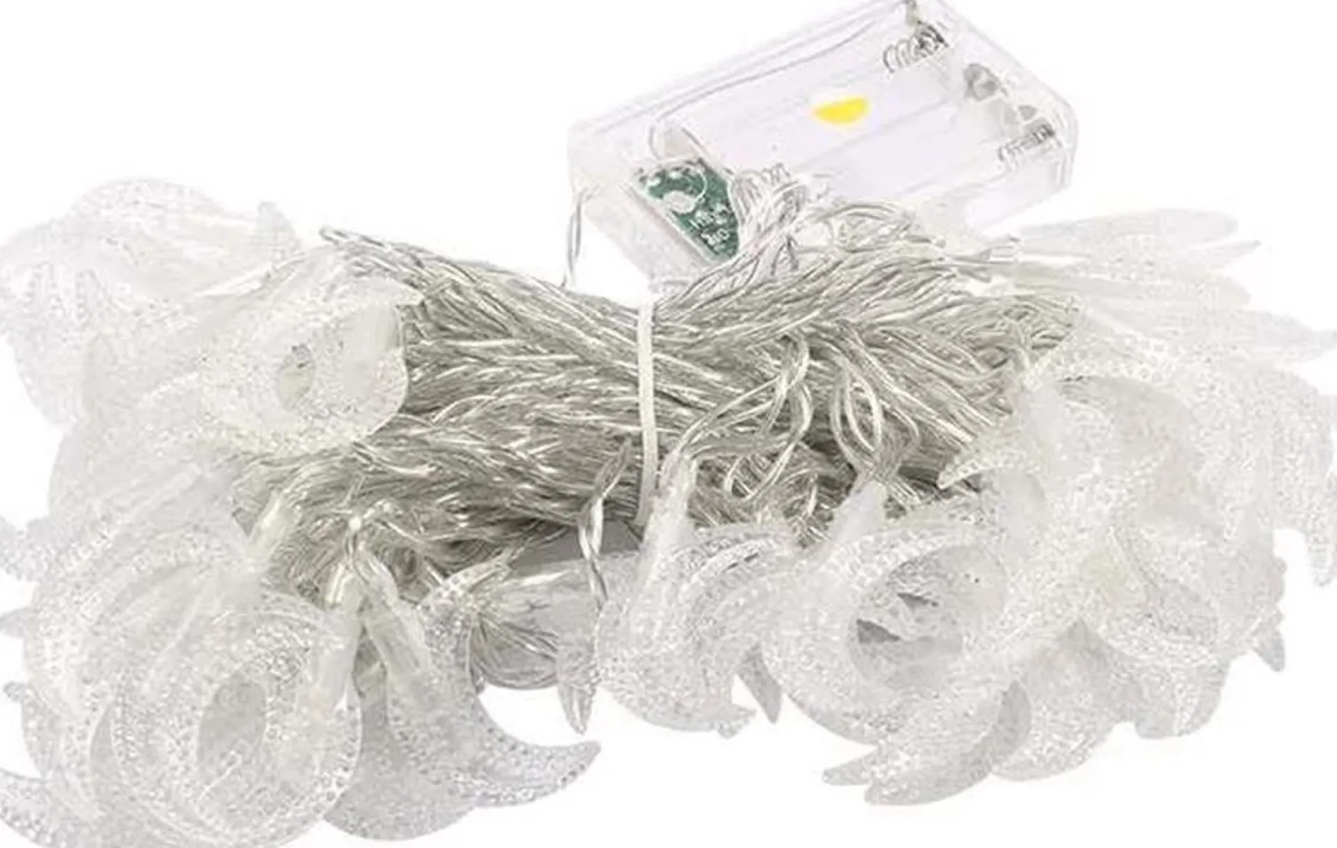 Brill-ligfut Led Lampjes Slinger - Maantjes - 6 Meter - 40 Lichtjes - Werkt Op Batterijen - Knipperfunctie - Slaapkamer - Kerstverlichting Best