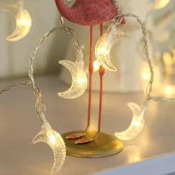 Brill-ligfut Led Lampjes Slinger - Maantjes - 6 Meter - 40 Lichtjes - Werkt Op Batterijen - Knipperfunctie - Slaapkamer - Kerstverlichting Best