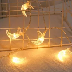 Brill-ligfut Led Lampjes Slinger - Maantjes - 3 Meter - 20 Lichtjes - Werkt Op Batterijen - Knipperfunctie - Slaapkamer - Kerstverlichting Cheap