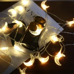 Brill-ligfut Led Lampjes Slinger - Maantjes - 3 Meter - 20 Lichtjes - Werkt Op Batterijen - Knipperfunctie - Slaapkamer - Kerstverlichting Cheap