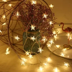 Brill-ligfut Led Lampjes Slinger - Sterretjes - 4,5 Meter - 30 Lichtjes - Warm White - Batterij - Slaapkamer - Lichtsnoer Clearance