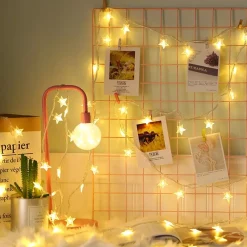 Brill-ligfut Led Lampjes Slinger - Sterretjes - 4,5 Meter - 30 Lichtjes - Warm White - Batterij - Slaapkamer - Lichtsnoer Clearance