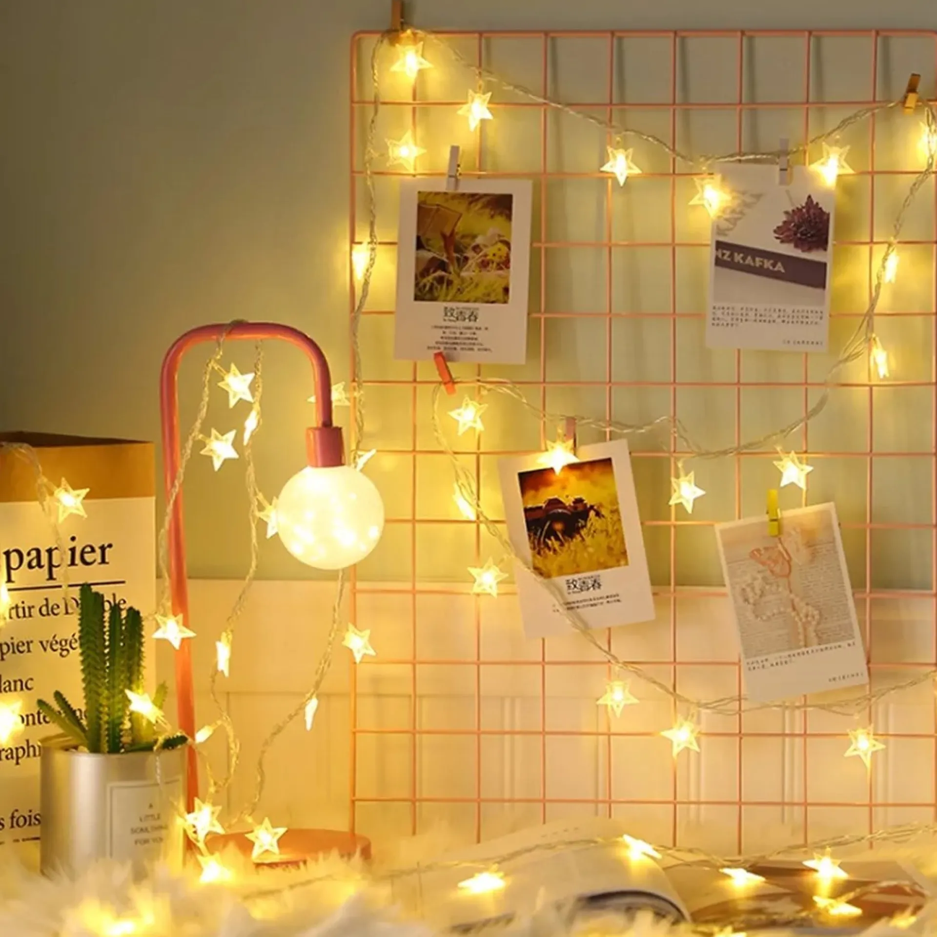 Brill-ligfut Led Lampjes Slinger - Sterretjes - 4,5 Meter - 30 Lichtjes - Warm White - Batterij - Slaapkamer - Lichtsnoer Clearance