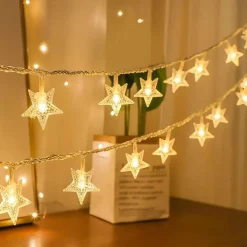 Brill-ligfut Led Lampjes Slinger - Sterretjes - 4,5 Meter - 30 Lichtjes - Warm White - Batterij - Slaapkamer - Lichtsnoer Clearance