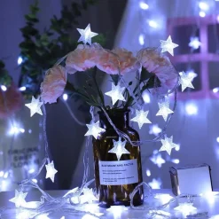 Brill-ligfut Led Lampjes Slinger - Sterretjes - 3 Meter - 20 Lichtjes - Cold White - Lichtsnoer - Batterij - Slaapkamer - Kerst Outlet