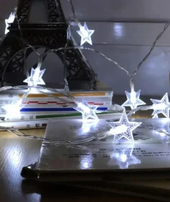 Brill-ligfut Led Lampjes Slinger - Sterretjes - 3 Meter - 20 Lichtjes - Cold White - Lichtsnoer - Batterij - Slaapkamer - Kerst Outlet