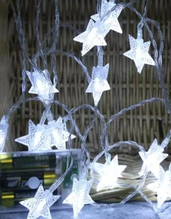 Brill-ligfut Led Lampjes Slinger - Sterretjes - 3 Meter - 20 Lichtjes - Cold White - Lichtsnoer - Batterij - Slaapkamer - Kerst Outlet