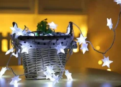 Brill-ligfut Led Lampjes Slinger - Sterretjes - 3 Meter - 20 Lichtjes - Cold White - Lichtsnoer - Batterij - Slaapkamer - Kerst Outlet