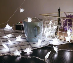 Brill-ligfut Led Lampjes Slinger - Sterretjes - 3 Meter - 20 Lichtjes - Cold White - Lichtsnoer - Batterij - Slaapkamer - Kerst Outlet