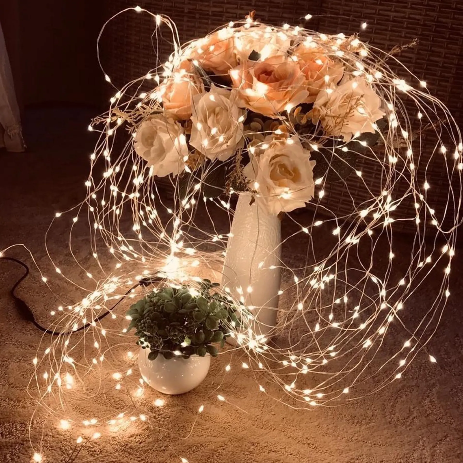 Merkloos Led Lampjes Verlichtingsbundel - 10 Strengen Van 80 Cm - Kerst Versiering - Regen / Ijs / Waterval Lichtjes - Fairy Lights - Draadverlichting Cheap