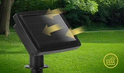 Qualu Led Lichtsnoer Met Zonne-Energie - Dag En Nacht Sensor - Igia Teron - 0.06W - 11.9 Meter - 100 Led's Meerkleurig - Waterdicht Ip44 - Zwart Online