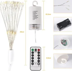 Telestore Led Verlichting Op Batterij - Lampjes - Fireworks Led Lights - Sfeerverlichting - Feestverlichting Vuurwerkverlichting Op Battterij - 30 Cm - Met Afstandbediening Discount