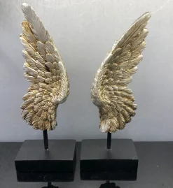 Levabe Kerstbeelden> - Gouden Wings Set - Decoratie - Vleugels - Engel - Woonkamer - Erik Kuster Style - 19 Cm - 2 Stuks