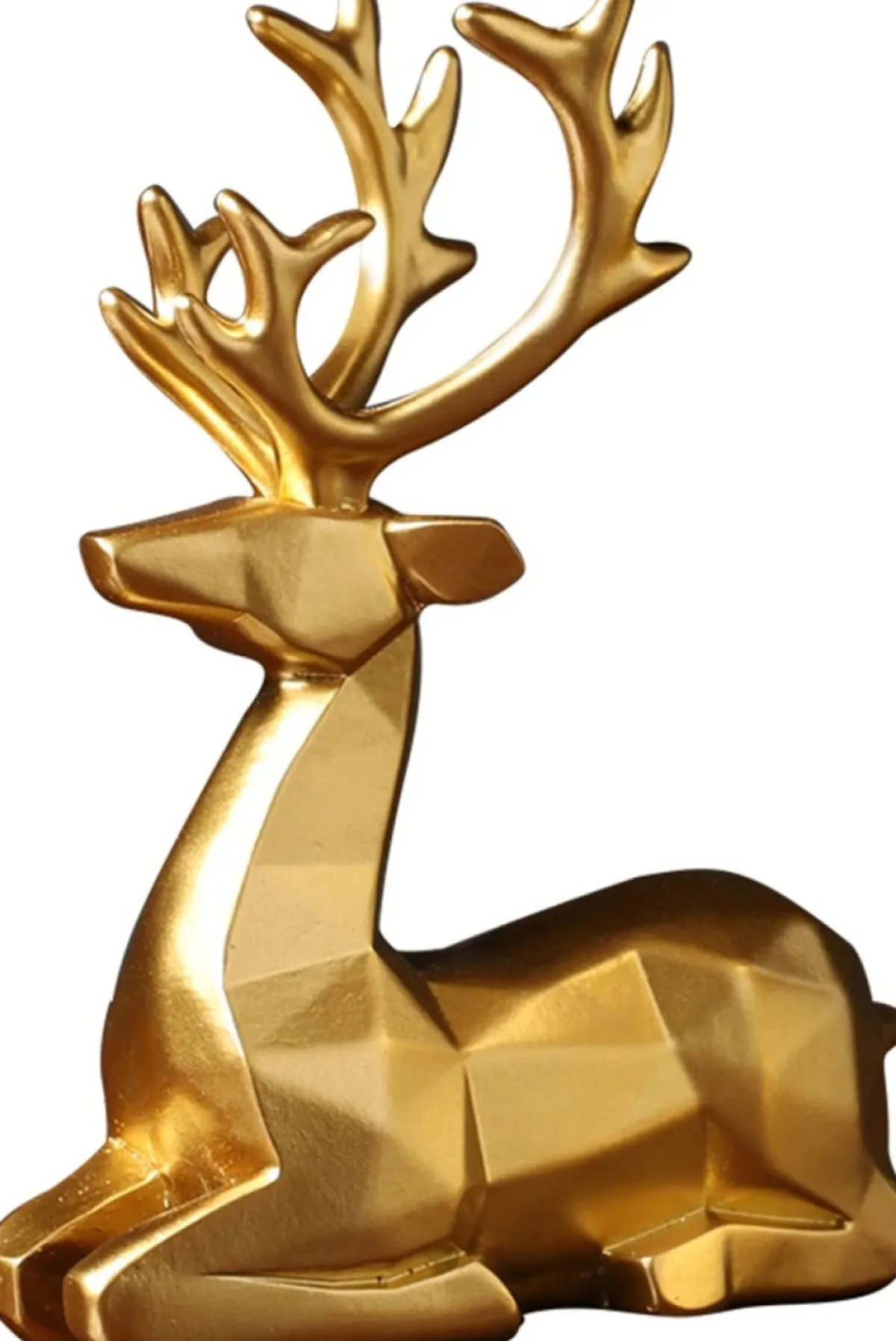 Levabe Kerstbeelden> - Nordic Kerst Rendier Beeldjes - Herten - Woonkamerdecoratie - Goud - Decoratie - Gouden Decoratie - Set