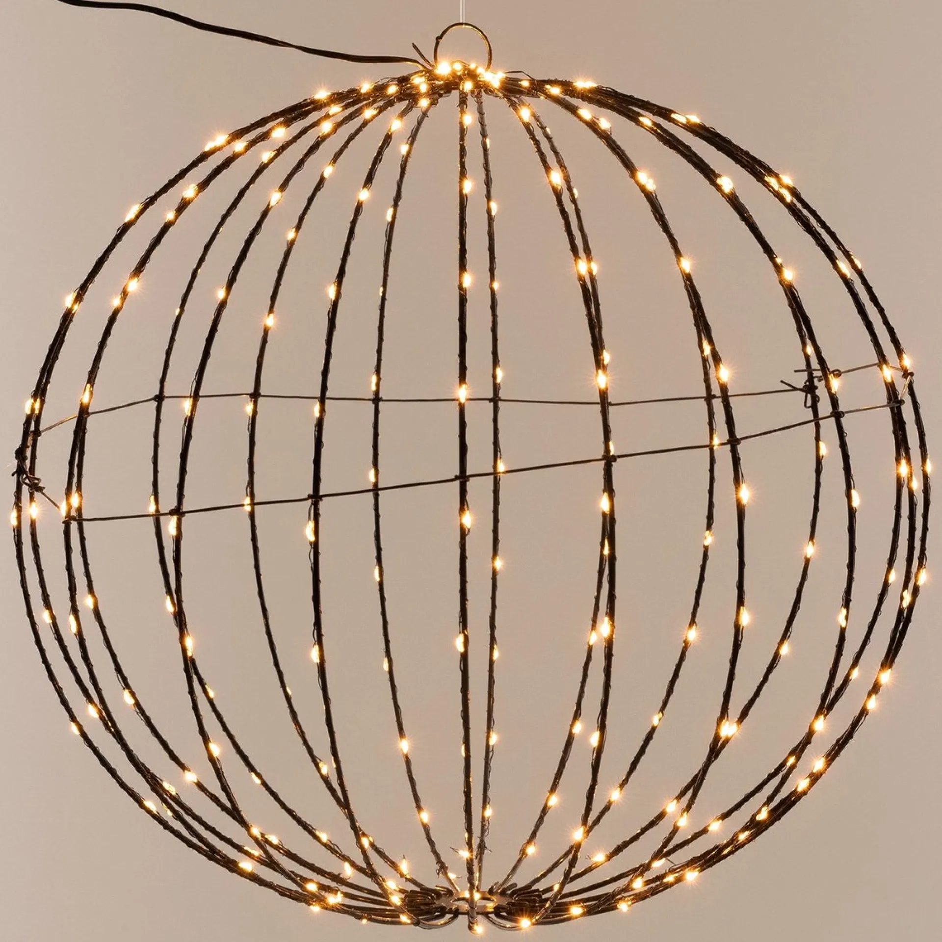 Merkloos Lichtbol Van Metaal Met Timer Warm Licht 40 Cm - Kerstversiering Flash Sale